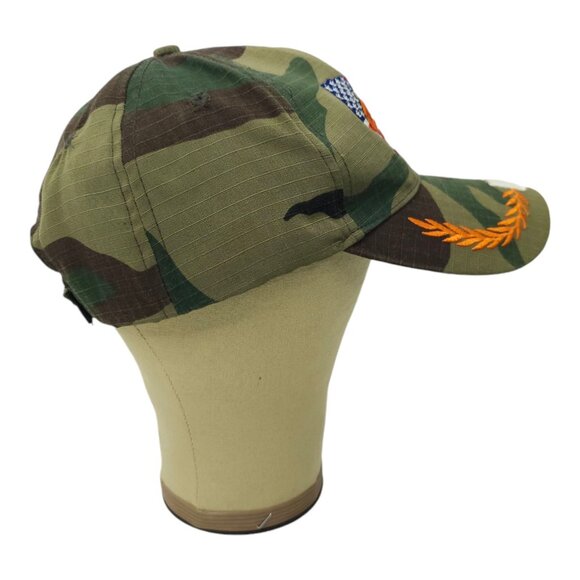 Bald Eagle USA Flag Camo Strapback Cap Embroidered Curved Brim Baseball Hat - Picture 11 of 13